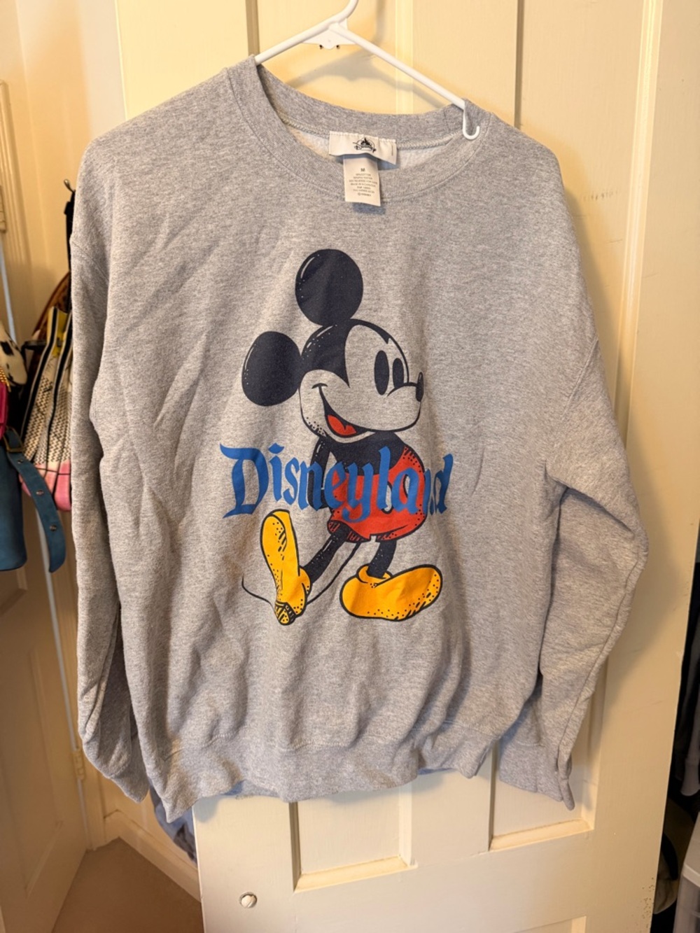 Disney Gray Crewneck Sweatshirt with Mickey Graphic